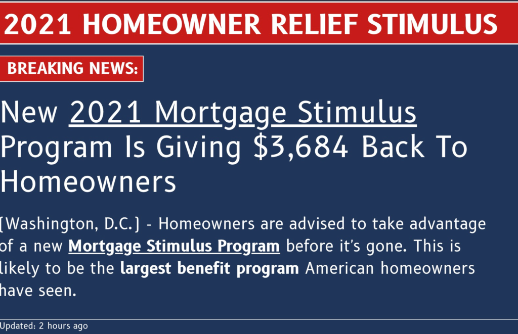 The 2022 Mortgage Stimulus Program — Does it Really Exist, How Does it